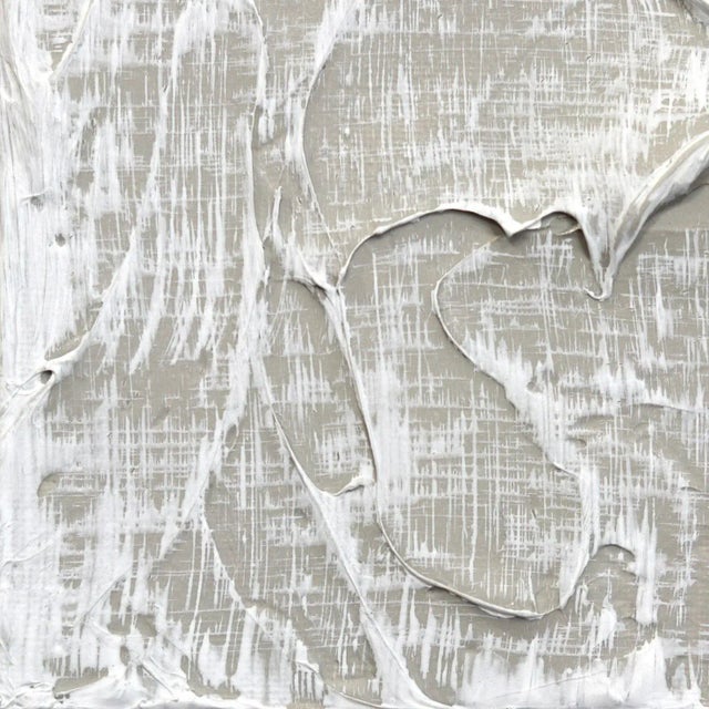 Forces of Nature 8 - Deeply Textured Impasto Neutral Tactile Sculptural Original Artwork by Len Klikunas For Sale - Image 4 of 10