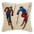Ski Buddies Hook Pillow 16" x 16" For Sale