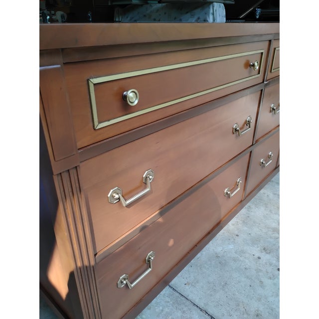 Mid Century Traditional Lowboy Dresser Attributed to Kindel Furniture For Sale - Image 9 of 9
