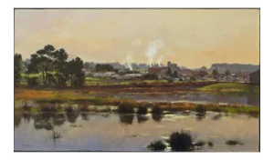 Realist Jim McVicker Plein Air Painting, Loleta Winter