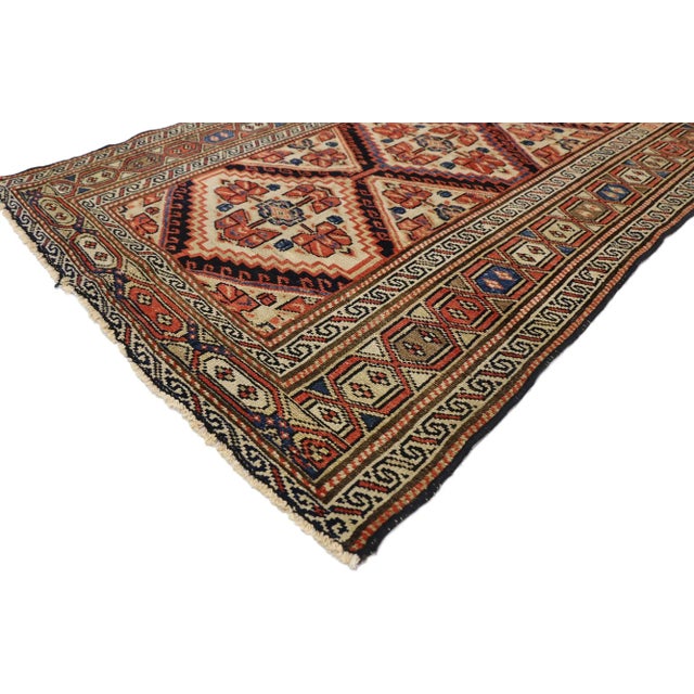 Antique Persian Malayer Hallway Runner 03'04 x 11'01. This hand knotted wool antique Persian Malayer hallway runner...