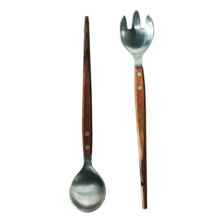 Mid-Century Modern Danish Spoons, 1960s, Set of 2 For Sale