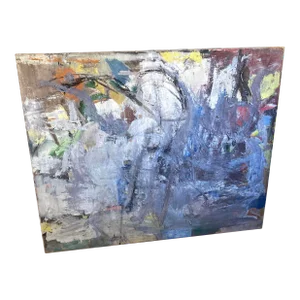 Midcentury Abstract Expressionist Oil on Canvas