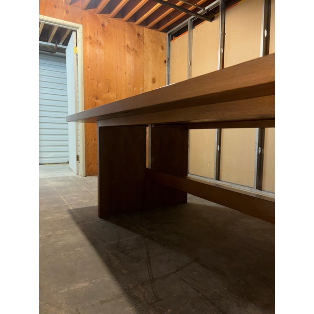 Brown Ida Trestle Table Custom Made For Sale - Image 8 of 12