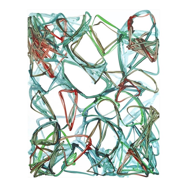 Contemporary Abstract Acrylic on Transparent Vinyl "N°1129" by Jean-Daniel Salvat For Sale