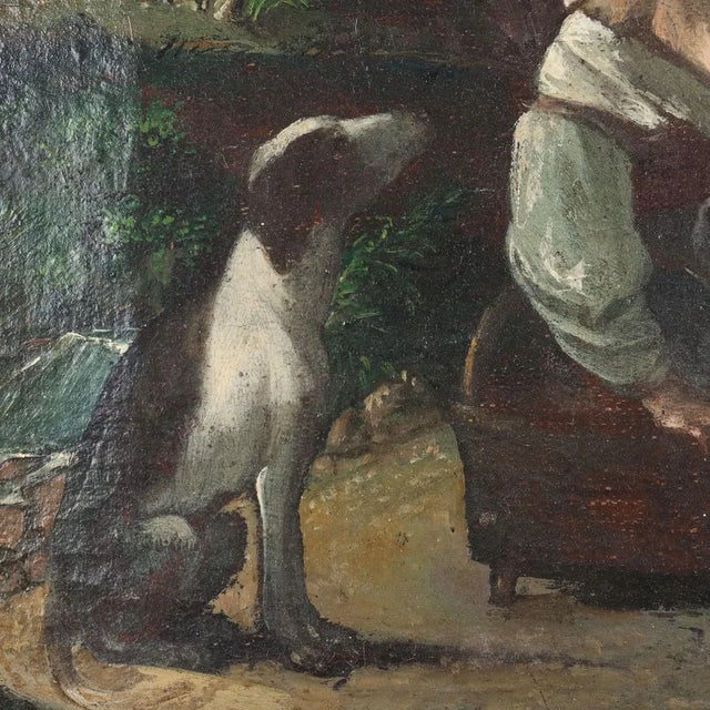 Cattle and Shepherdess, Oil on Canvas, Framed For Sale - Image 5 of 13