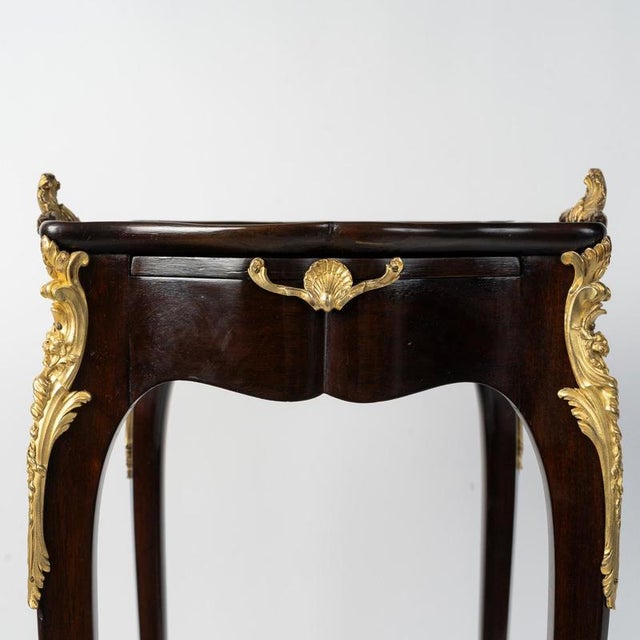 Wood Small Napoleon III Table in Mahogany with Gilded Bronze For Sale - Image 7 of 13