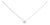 10K White Gold 1/10 Cttw Bezel Set Solitaire Princess Cut Diamond Kite Shaped Pendent Necklace - 18" Inches For Sale