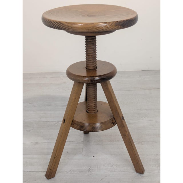 Swivel Piano Stool in Beech Wood For Sale - Image 3 of 7