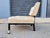 Mid-Century Modern Vintage Mid-Century Modern Slipper Lounge Chair, Ebonized Frame, Chrome Ball Casters, Tufted Brocade, Probber Style For Sale - Image 3 of 11