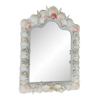 1970s Miami Beach Monumental Coastal Seashell Mirror For Sale
