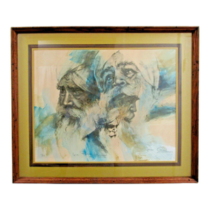 1970s Jonas Gerard Limited Edition Color Print Gouache Highlights Love Personified