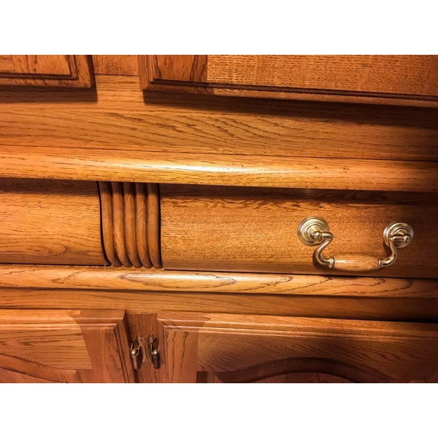 Solid Oak China Cabinet | Chairish