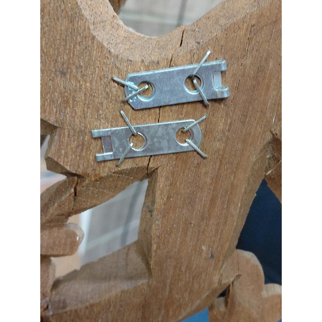 Framed Carved Wood Relief Panel of a Man and a Kinnari For Sale - Image 10 of 14