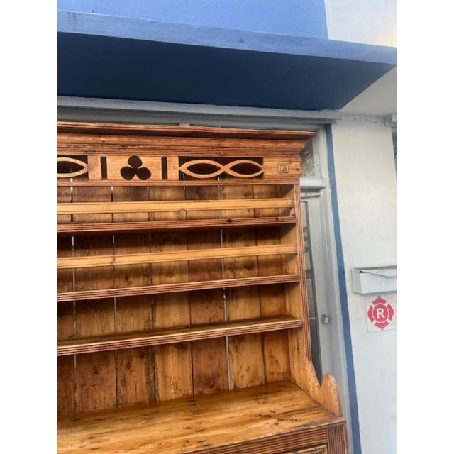 Brown Large Antique Style Pine Irish Dresser For Sale - Image 8 of 12