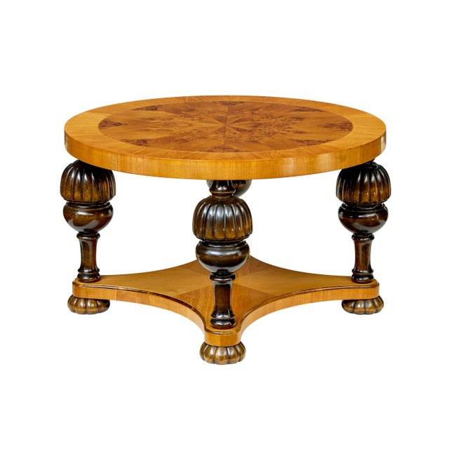 Swedish Mid Century Art Deco Inspired Elm Root Coffee Table Circa 1950. We are pleased to offer this Scandinavian coffee...