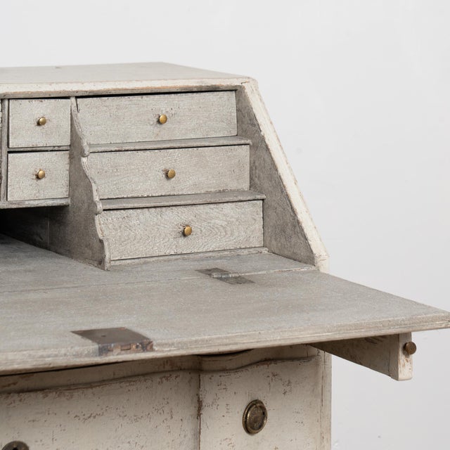 Wood Early 19th Century White Danish Oak Secretary Bureau For Sale - Image 7 of 9