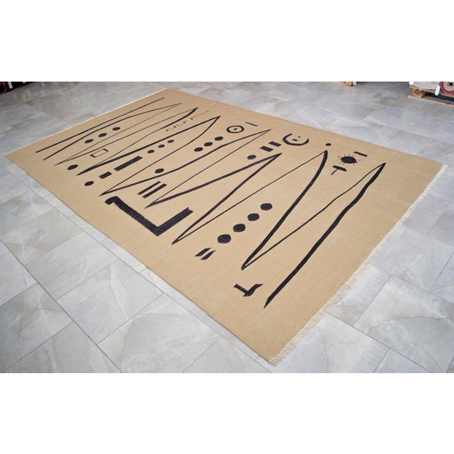 Paul Klee - Heroic Strokes of the Bow - Inspired Silk Hand Woven Area - Wall Rug 6′5″ × 10′ For Sale - Image 15 of 17