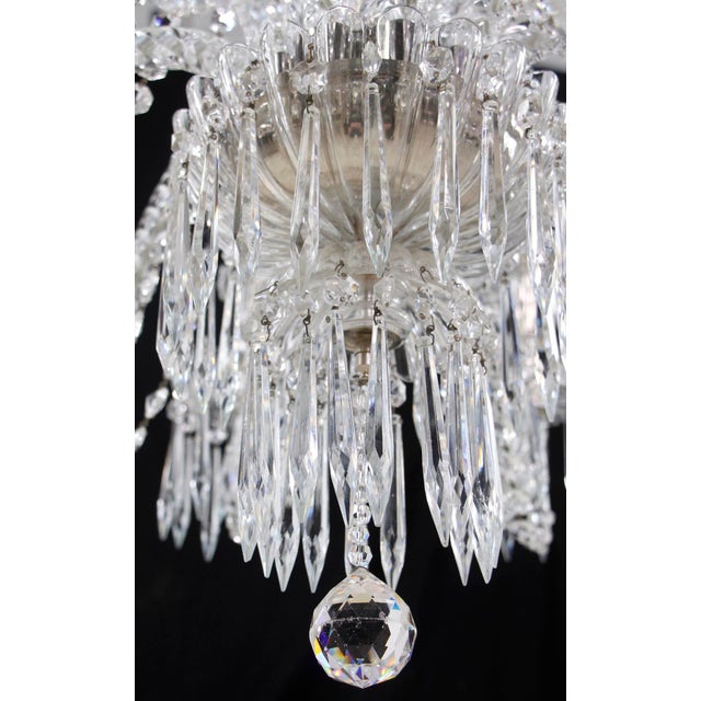 Vintage Restored 10 Arm Clear Crystal Chandelier For Sale - Image 12 of 15
