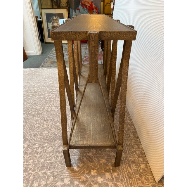 2010s Cb2 Scissor Console Table For Sale - Image 5 of 12