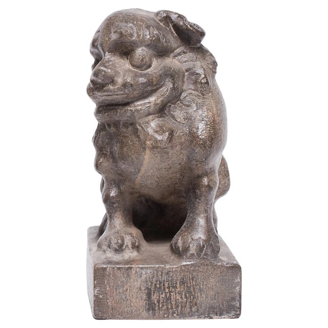 With a curly mane and a lively expression, this petite stone fu dog is an adorable companion and a benevolent guardian of...