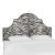 Halsted Headboard in Cream Black Linen Zebra, California King For Sale