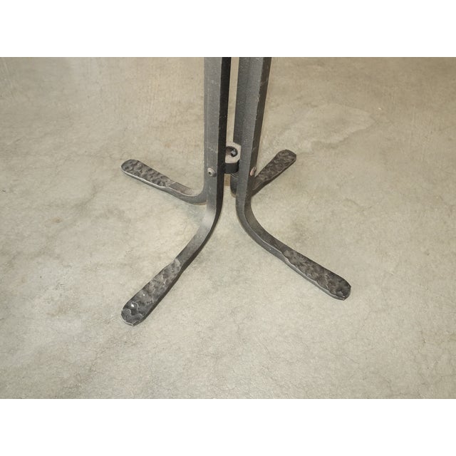 Set of Three Vintage French Country Black Iron Fireplace Tools Plus Poker Tool For Sale - Image 9 of 17