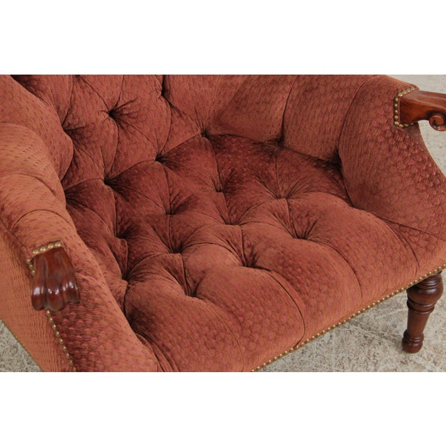 Brown Stickley Leopold Upholstered Chair & Ottoman For Sale - Image 8 of 18