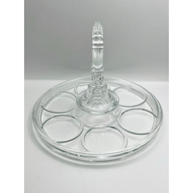Vintage Pressed Glass Round Serving Tray For Sale In Jacksonville, FL - Image 6 of 9