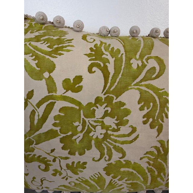 Pair of Mariano Fortuny Pillows - With Designer Pom-Pom Trim For Sale - Image 12 of 18