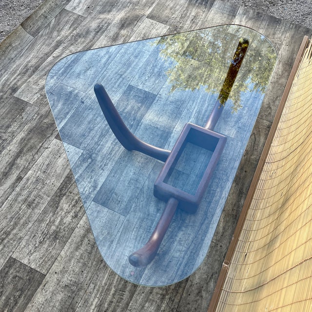 Mid-Century Modern Adrian Pearsall Style Glass Top Coffee Table. Circa 1960s For Sale - Image 11 of 18