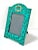 Modern Vintage Faux Malachite Picture Frame With Brass Medallion For Sale - Image 3 of 8