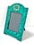 Modern Vintage Malachite Picture Frame With Brass Ornament For Sale - Image 3 of 8