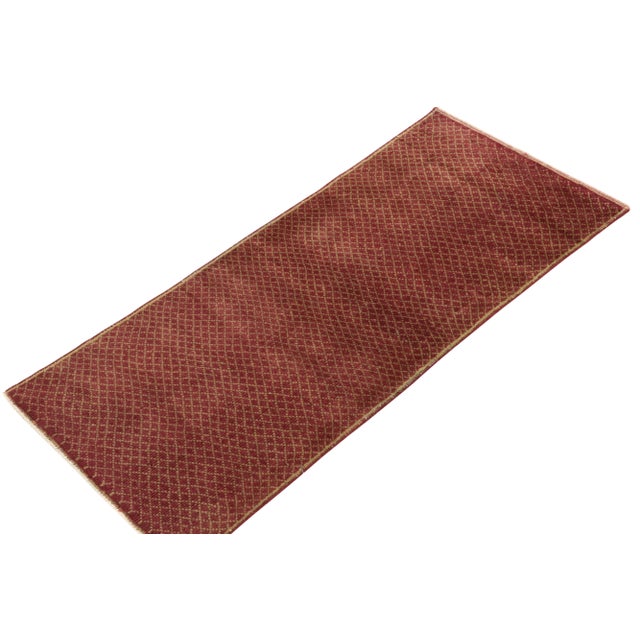 From a coveted Turkish designer, a 2x5 vintage rug of the 1960s—now joining our Mid-Century Pasha collection. The shabby-...