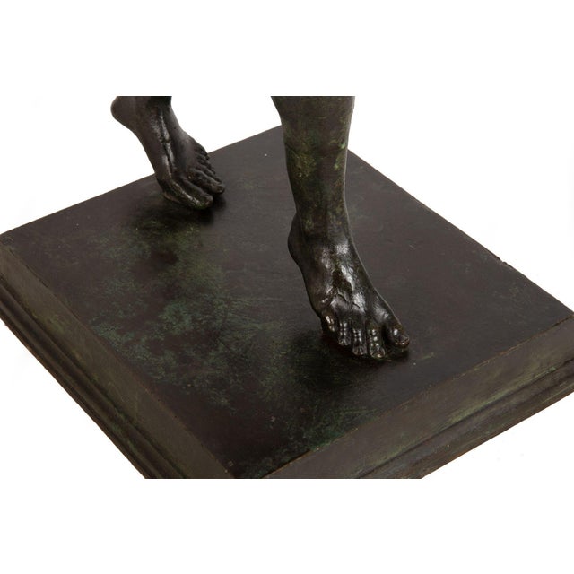 Antique Grand Tour Italian Bronze Sculpture of Dancing Faun of Pompeii For Sale - Image 15 of 18