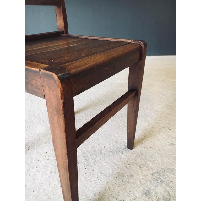 Brown Reconstruction Dining Chair attributed to Rene Gabriel, France, 1940s For Sale - Image 8 of 18