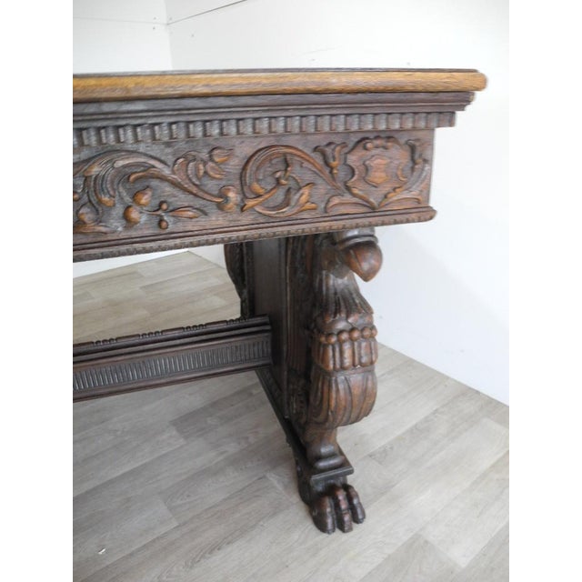 Vintage Art Deco Eagle Ornate Desk, 1920s For Sale - Image 18 of 18