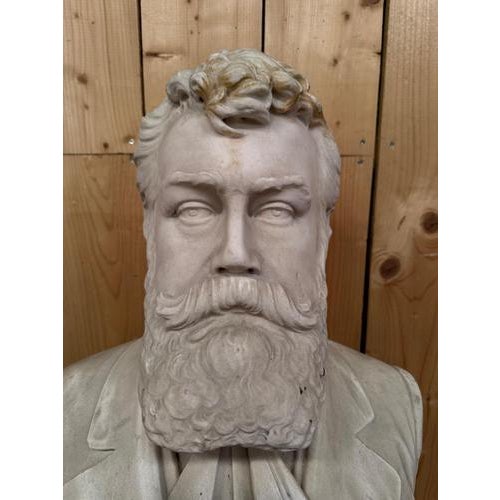 Unknown Artist, Male Bust, 19th Century, Marble For Sale - Image 4 of 9