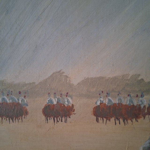 Realism Early 20th Century Oil on Board of a Desert Cavalryman For Sale - Image 3 of 6