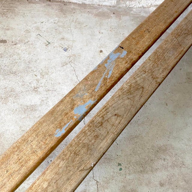 Vintage School Bench in Metal and Wood, 1950s For Sale - Image 4 of 6