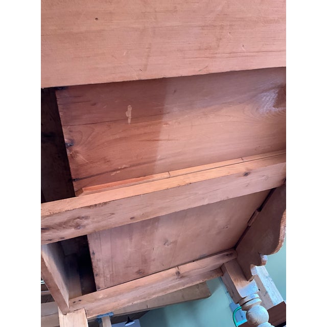 19th Century Pine Farmhouse Serving Table For Sale - Image 9 of 16