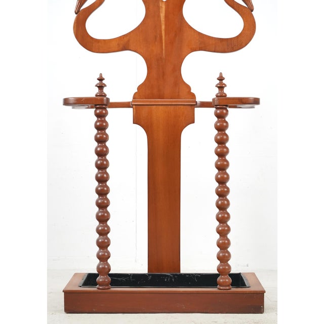 Early 20th Century Victorian Cherry Swan Hall Tree Umbrella Stand For Sale - Image 11 of 16