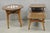 Vintage Mid Century Modern Walnut & Formica Round & Step Side Table Set - 2 PCS For Sale - Image 15 of 16