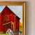 Late 20th Century Vintage Framed Colorful Farm Barn Landscape Painting in Gold Gilt Frame For Sale In Charleston - Image 6 of 6