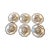 1900 - 1909 Set of Six Antique English Coalport Indian Tree Scalloped Flat Bouillon Cups & Saucers, Circa 1891–1919 For Sale - Image 5 of 8