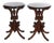 Pair Antique Renaissance Revival Ebonized & Inlaid Walnut & Burl Stands C1890 For Sale