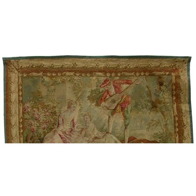 French 1900 Antique French Tapestry For Sale - Image 3 of 9