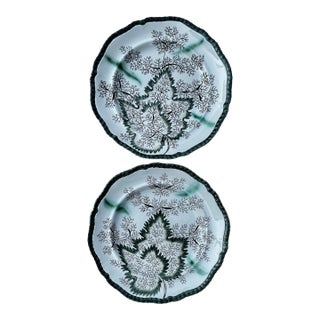 Spode Pearlware Plates With Seaweed Design, Circa 1820 For Sale