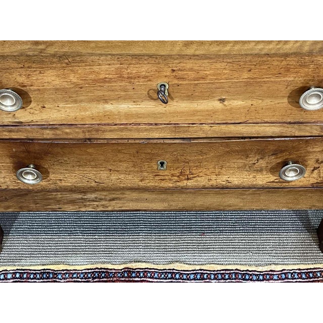 Empire Chest of Drawers in Walnut with Grey St. Anne Marble Top, 19th Century For Sale - Image 11 of 17