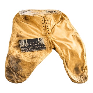 Amazing Game Played Antique Canvas Youth Football Pants Sports Team Memorabilia Man Cave Decor For Sale